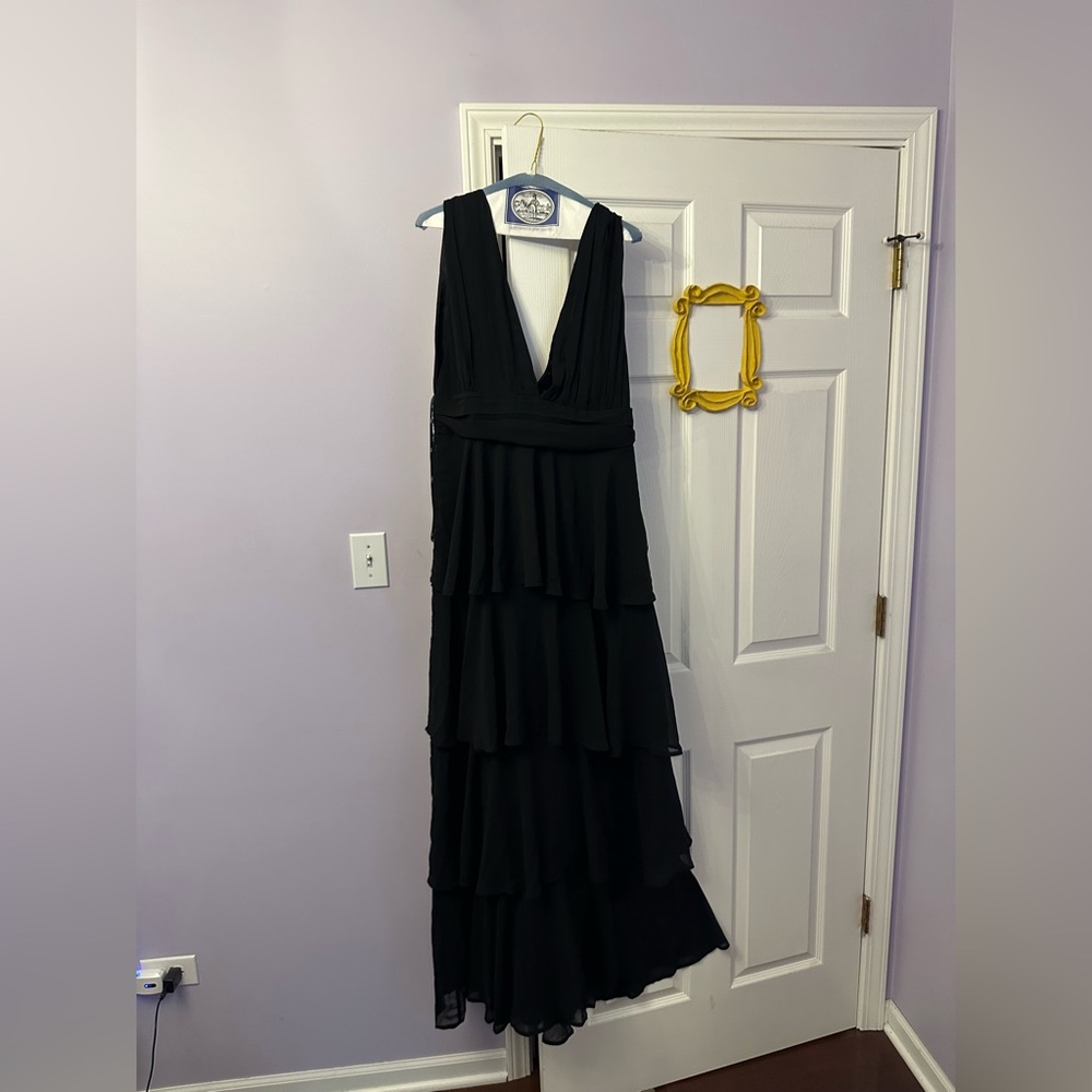Lulus Amazing Evening Black Tiered Maxi Dress - Size XL